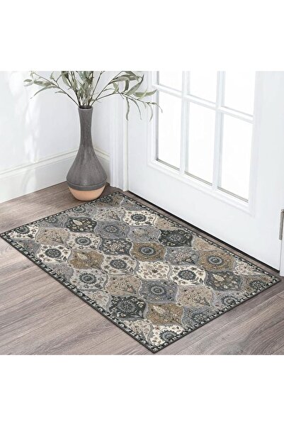 PYEBE Indoor Door Mat Retro Floor Mat, Non Slip Washable Doormat Quickly Abso...