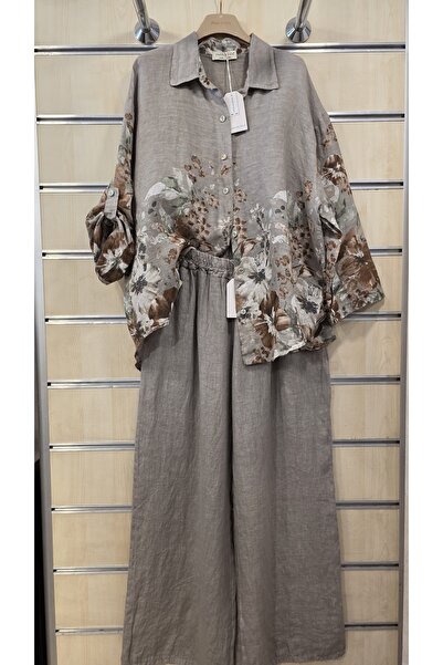 Park Moda Italian Linen Shirt and Pants 2-Piece Set
