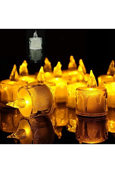 X SPRING LED Tea Lights, 12 Pack Gold Flameless Battery Operated Candle, Voti...