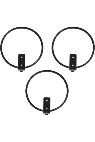 Eujgoov 3pcs Wall Mounted Annular Flower Basket Hook Plant Hanger Wall Plante...