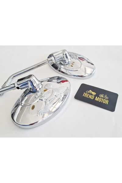 monero AYNA TAKIM NİKEL KARTAL MODEL 10MM DÜZ DİŞ - MOTOSİKLET CHOPPER CRUİSER