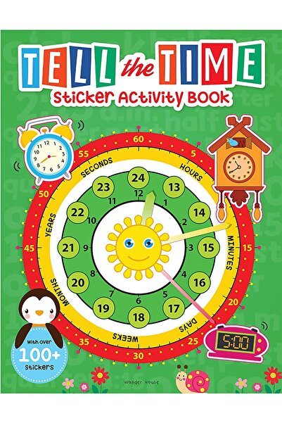 Wonder House Books Tell the Time Sticker Activity Fun Book for Children, 100 ...