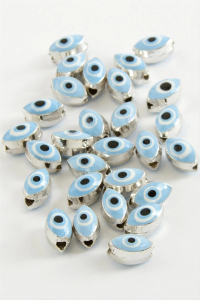 SORA GROUP Oval Evil Eye Enamel Bracelet and Pendant Apparatus 1 Piece