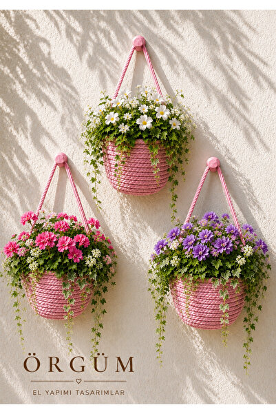 ÖRGÜM Coș decorativ mini pentru flori Coș pentru flori artificiale PLANTELE Ș...