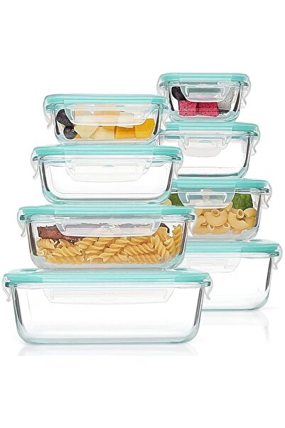 Generic 8 Pack Glass Meal Prep Container Set with Airtight Leakproof Lids, Mi...