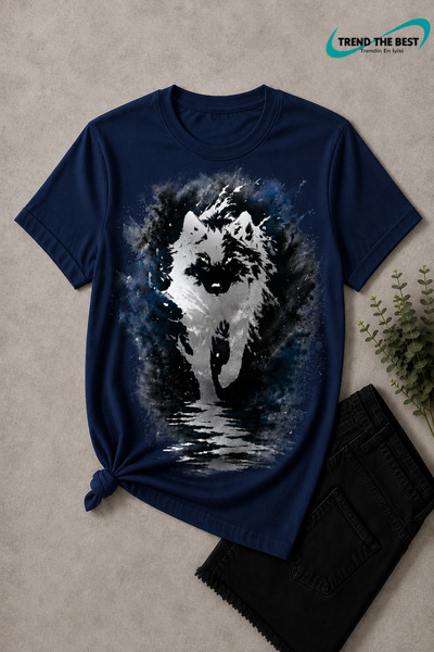 TREND THE BEST Trendin En İyisi Summer Walking Wolf Printed Unisex Girls, Boy...
