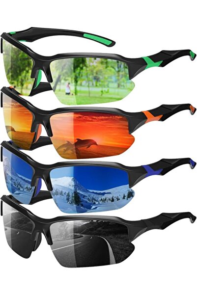 KASTWAVE 4 Pack Polarized Sports Sunglasses for Men & Women, UV Protection Li...