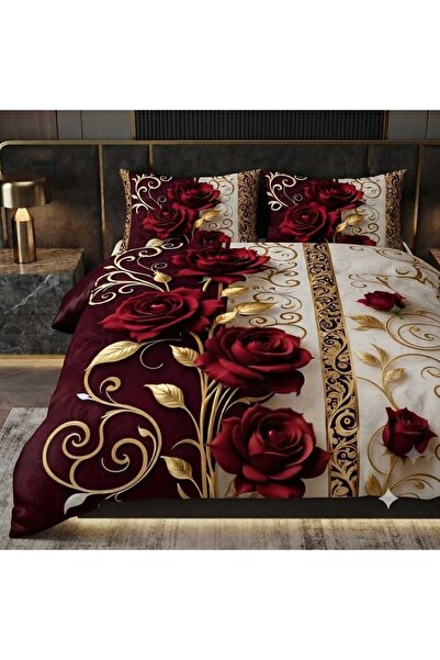 Elmas Dizayn Special Design Brand Double Duvet Cover Set Organic Satin & Cott...