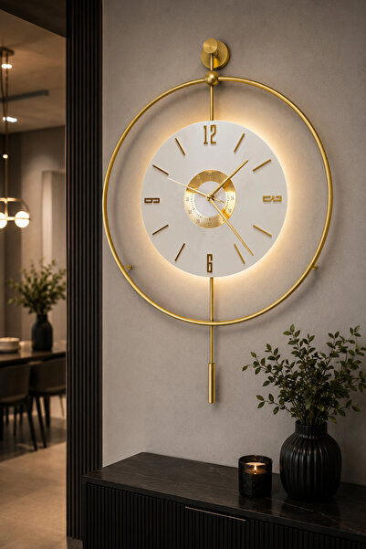 AGA KONSEPT Led'li Gold ORBİT orjin 24 (Large Boy 75 X 50 Cm), Modern Dekorat...