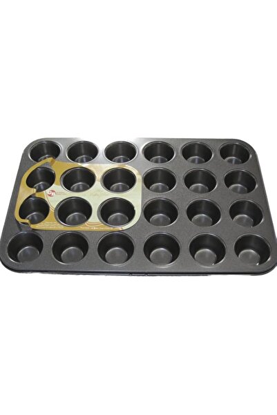 Generic HOME MAKER GRANITE-24 CUP MINI MUFFIN PAN