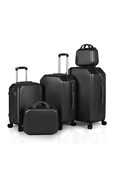 Generic Luxury 5-Piece Set of Hard-Shell Travel Suitcases Made of Sturdy Abs ...
