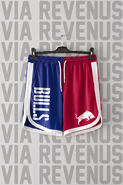 Vordevia Bulls Printed Unisex Retro Varsity Double Color Sports Training Shorts
