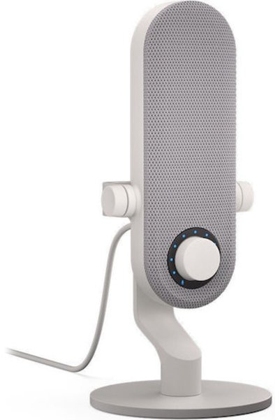 Krux Μικρόφωνο καρφίτσα με USB Type-C επιτραπέζιο σε λευκό χρώμα