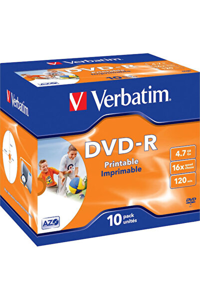 Verbatim Εγγράψιμο DVD-R 16x 4.7GB 10 τεμάχια Κωδικός: 43521