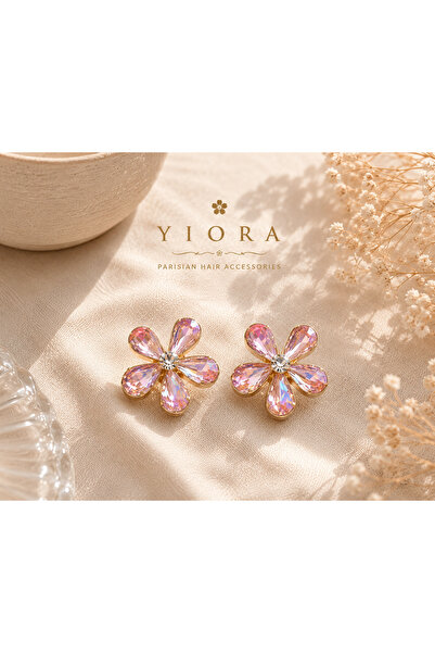 yiora Elegance Series Crystal Stone Flower Clasp Buckle 2cm