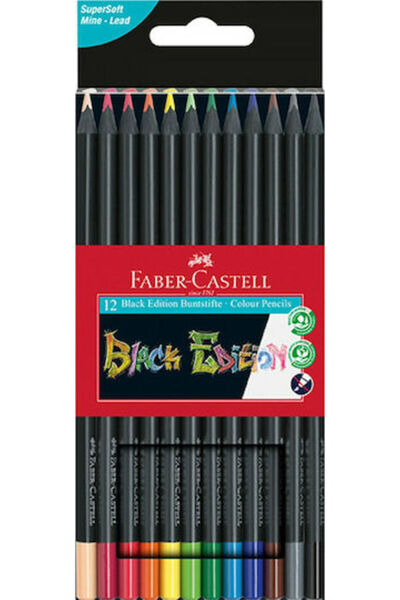 Faber Castell Φάμπερ-Καστέλ Μαύρη Έκδοση Σετ Χρωματιστών Μολυβιών Υπερ-απαλής...