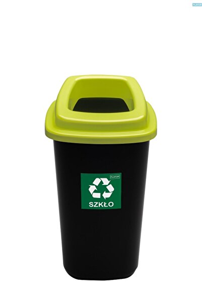 PLAFOR Cos Plastic Reciclare Selectiva, Capacitate 45L, Sort - Negru Cu Capac...