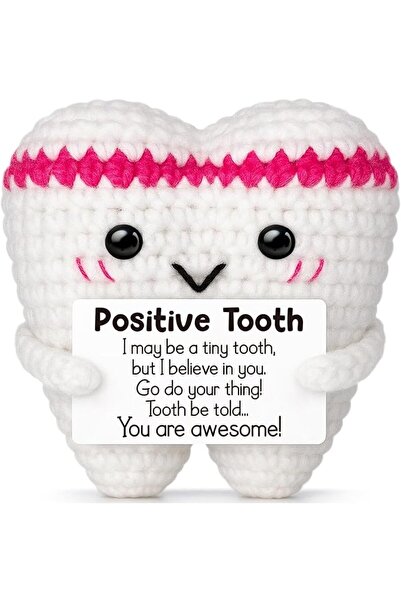 TERRIFI Positive Pocket Dinosaur Doll, Funny Emotional Support Knitted Dinosa...