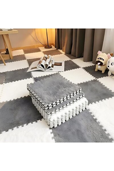 GENERAL 18 Tiles Plush Puzzle Floor Mat, EVA Foam Carpet Tiles, Interlocking ...