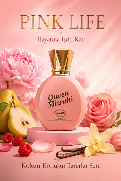GoldMi Queen Mizrahi - Pink Life 50 ML Edp Kadın Parfüm %35 Esans Yüksek Kalı...
