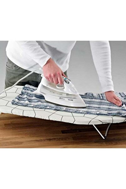 Generic Ironing board with heat-resistant cover with hanging hook for easy st...