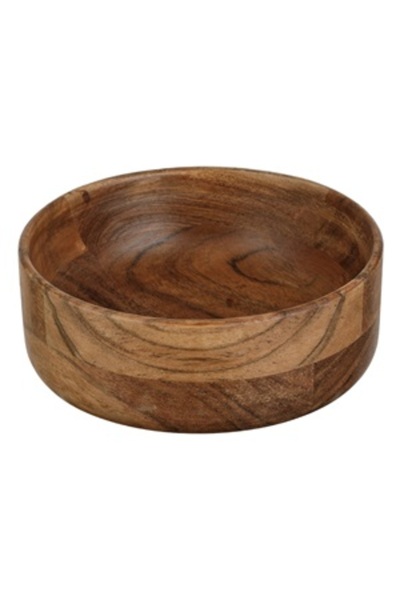 OEM Bol Rotund din Lemn de Culoare Naturala Inchisa Ø15x6cm - 625ml