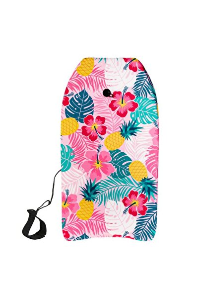 OEM Placa Inot Ananas Roz Flori Frunze Tropicale pentru Copii 84x45cm