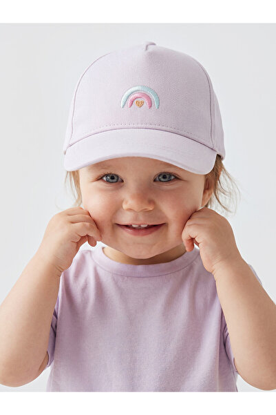 LC Waikiki Trendlucky Embroidered Baby Girl Cap with Difference in Color