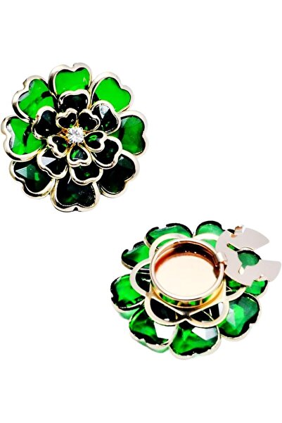 GENERAL Set of 2 Bronze Flower Cufflinks Decorative 5 Petals Cufflinks Seamle...