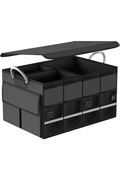 Generic Car Trunk Organizer with Lid, Large Capacity Foldable Car Storage Box...