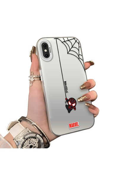 Hontinga iPhone X Compatible Silicone Edge Hard Back Case Couple Phone Case S...