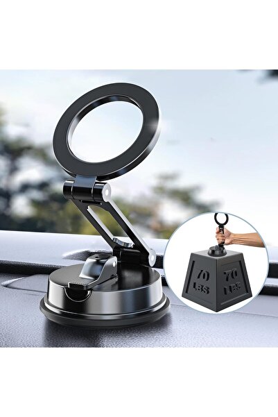 Arabest Magnetic Car Phone Holder,Dual-Fixing Suction Cup & Adhesive,Foldable...