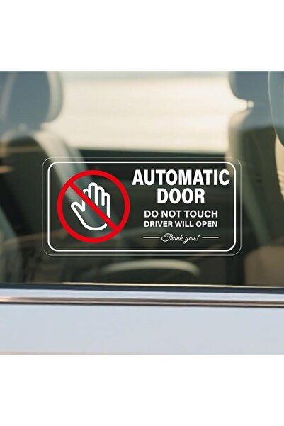 Tazweeq 10Pack Automatic Door Car Sticker, 4 × 2 Inches Vinyl Do Not Touch Dr...