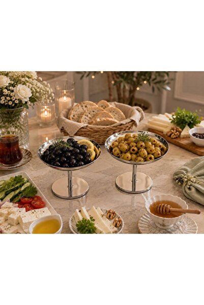 PARLADECOR PASLANMAZ ÇELİK 2 Lİ DONDURMALIK, ÇEREZLİK, İKRAMLIK ÇOK AMAÇLI SU...