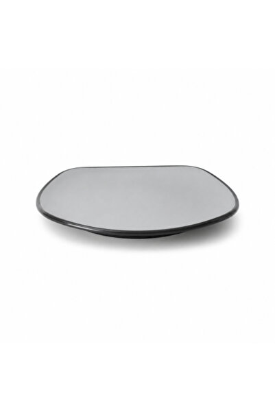 genric Black and Gunmetal Melamine Plate 26 cm