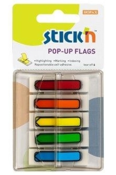 Hopax Film Index Autoadeziv 45 X 12Mm, 5 X 30File/Set, Cu Dispenser, Stick'N ...