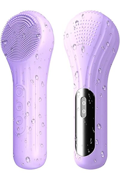 Tazweeq Heat Vibration Silicone Face Scrubber, 5 Speed Waterproof Rechargeabl...