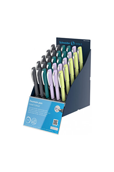 SCHNEIDER Display Ceod Colour, 30 Stilouri - (10X Stone, 8X Petrol,7X Candy, ...