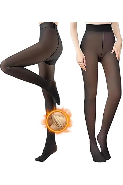 Yelajoy Thermal Pantyhose, Translucent Warm Tights, High Waisted Leggings for...