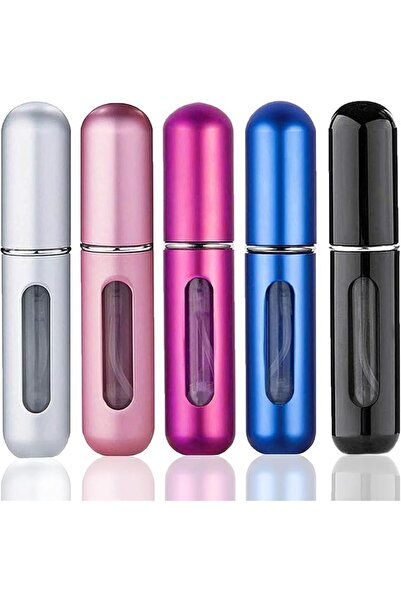 TERRIFI بخاخ عطر قابل لإعادة التعبئة 5 قطع، زجاجة رش عطر صغيرة للسفر مع صمام ...