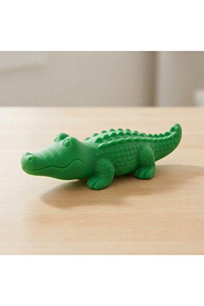 DeaL Jucărie de dentiție pentru câini, crocodil verde — Distracție și siguran...