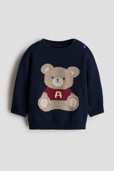 H&M Pamuklu Jakarlı Triko Kazak