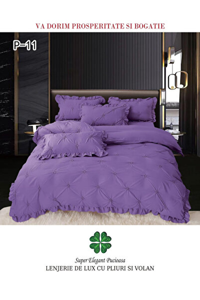 Super Elegant Pucioasa Elegant Duvet Cover Set Set with Pleats and Ruffles, 4...