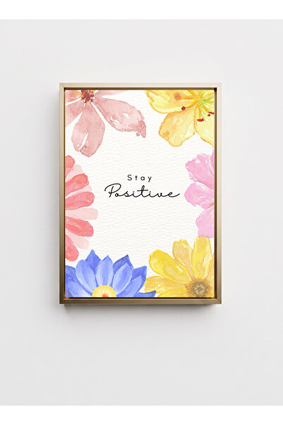LOWHA Canvas Wall Art on Wood Frame with Gold Floating Frame Featuring Motiva...