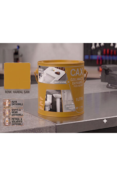 caxcolors CAX Dayanıklı Özel Yüzey Boyası 1 L - Su , Nem ve Isı Dayanımlı Fay...