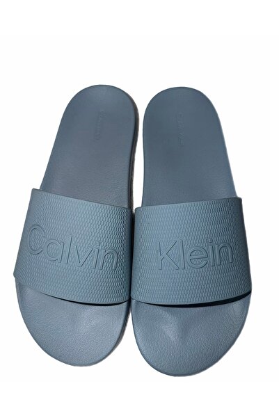 Calvin Klein Erkek Marka Logolu Tek Bantlı Kalın Tabanlı Rahat Dayanıklı Terlik
