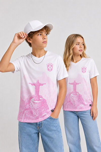 Generic Brand OEM Tricou de fotbal copii Brazilia Pink Jesus Special Edition ...