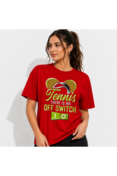 VODEXA Unisex Oversize Tennis Printed T-Shirt 100% Cotton Tennis Themed Comfo...