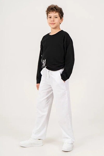 GİYİCEM TEKSTİL Boy's Lino Linen Trousers City Style 5504