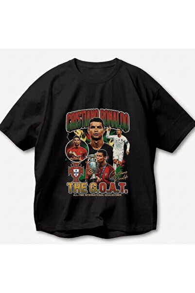 SVART WEAR Κριστιάνο Ρονάλντο Τυπωμένο Vintage Y2k Retro Unisex Oversize 100%...